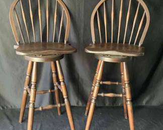 Two Swivel Bar Stools