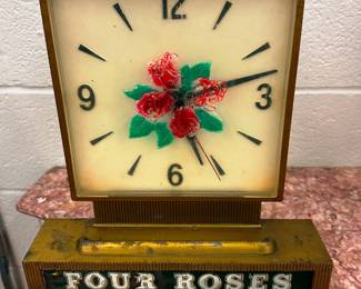 Vintage Four Roses Whiskey Clock