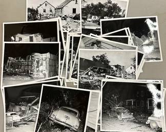1953 Cleveland Police Photos of the Cleveland Westside Tornado 8 x 10" B/W's.