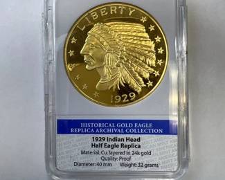 1929 Indian Head Half Eagle Replica