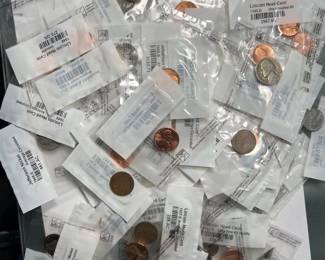 Massive Mixture of Coins Nickels and Pennies