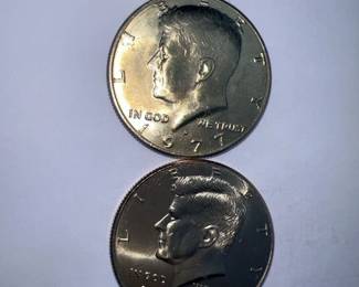 1977 D 2013 P Kennedy Half Dollar