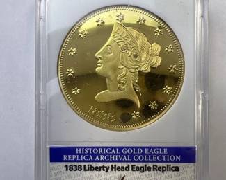 1838 Liberty Head Eagle Replica