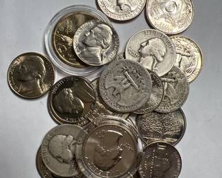 Coin Mixture Quarters and Nickels