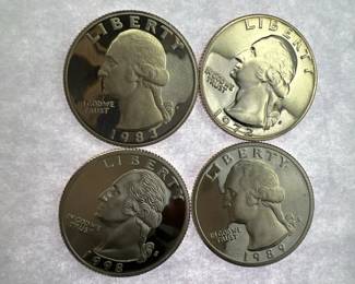 Proof Quarters 1972S 1983S 1989S 1998S