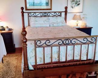MASTER BED, LOVE IRON WORK & WOOD, QUEEN 
