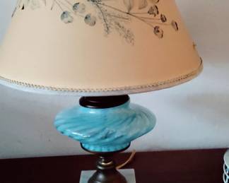 HAND DONE PIERCED LAMP SHADE, ADORABLE VINTAGE LAMP 