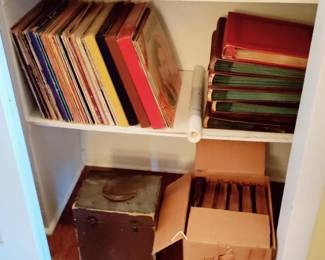 MANY PHONOGRAPH, ANTIQUE ALBUMS, TOMMY DORSEY AND BEFORE