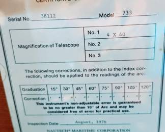  VINTAGE NAUTECH'S SEXTANT IN BOX