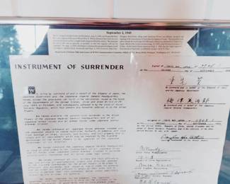WORLD WAR II... RARE   V-J DAY 1945, INSTRUMENT OF SURRENDER