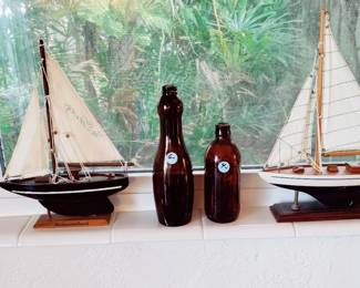 HAND DONE SAILBOATS, ONE SAYS "MELBOURNE BEACH"