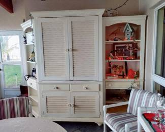 3 PC BROYHILL WHITE ENTERTAINMENT CENTER
