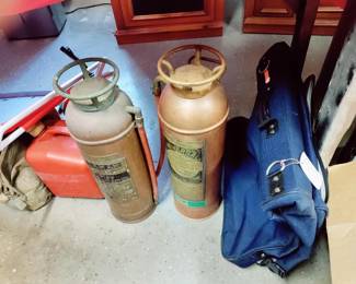COPPER FIRE (EXTINGUISHER?) CANISTERS