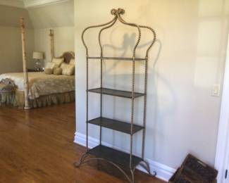 Metal rope twist etagere