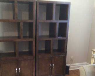 Pair of modern bookcases