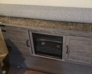 Cabinet with electric fireplace