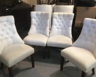 4 of a set of 9 Transitional dining chairs