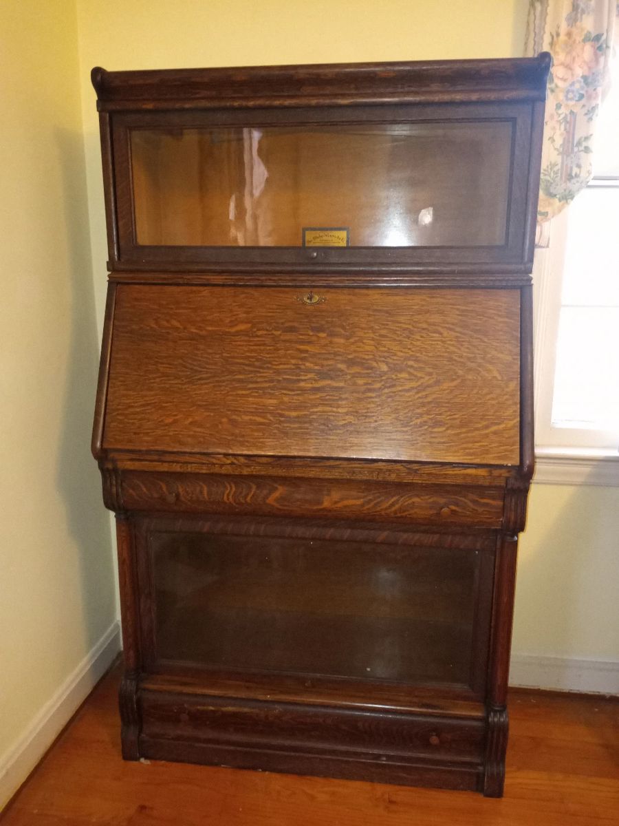Globe-Wernicke desk/bookshelf unusual.