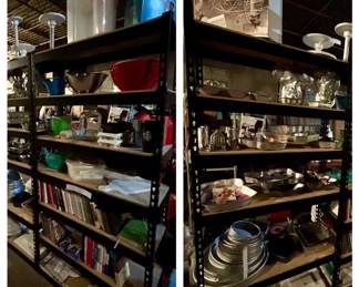 Cake pans, cake stands, cake plates, cake separators, cake pillars, character cake pans, books, CDs, DVDs, collanders, mixing bowl set, massage boots