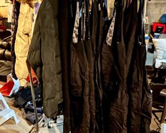 Ski bibs, winter coats, snow boots