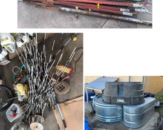 Farm supplies - T-posts, stock tanks, electric fencing supplies