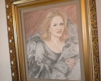 absolutely beautiful original charcoal of Renee Fleming.  Signed and in perfect condition.