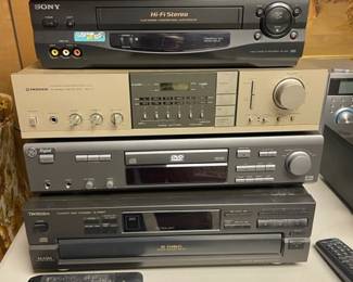 Pioneer Computer controlled stereo receiver SX-5 & VHS players