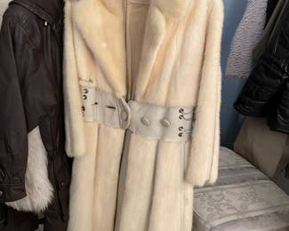Vintage fur and leather coat (needs restoration)
