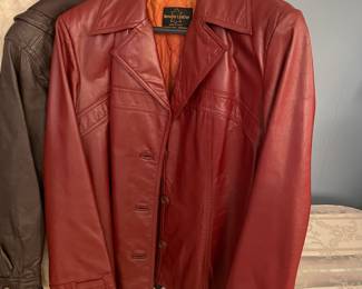 Red leather jacket