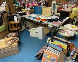 Records, Record players, lots of electronics