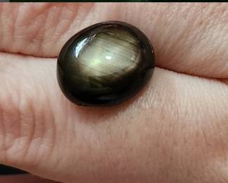 14.75 carat natural black star sapphire loose 