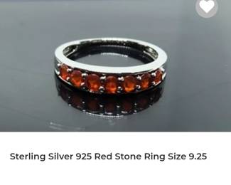 Sterling silver gemstone ring