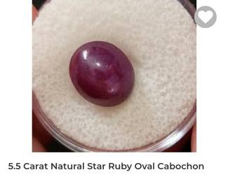 5.5 carat Natural Ruby cabochon