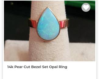 14k opal ring