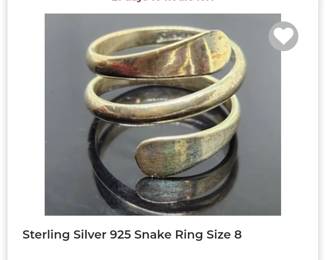 Sterling silver wrap coil ring