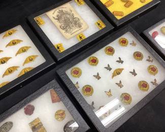 ANTIQUE TOBACCO TIN TAGS, BLACK MARIA, EARLY BIRD, REYNOLDS SUN CURE, RAMS HORN, TAYLORS PRIDE, BIG GUN, MASTER WORKMAN, PENNS RED,