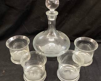 MURANO GLASS BOURBON SET