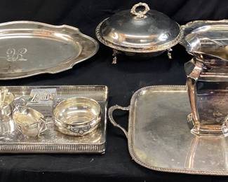 ASSORTED SILVER PLATE, REED & BARTON, BARKER ELLIS, MERIDIONAL, INTERNATIONAL,
