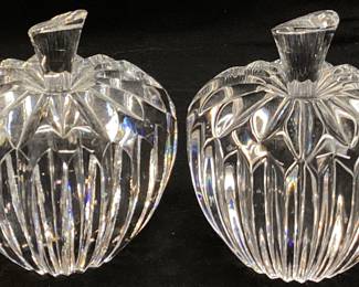WATERFORD CRYSTAL APPLE PAPERWEIGHTS
