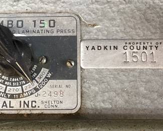  SEAL INC JUMBO 150 DRY MOUNTING & PRESS