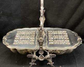  EARLY ENGLISH SILVER PLATE BUN WARMER