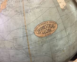 VINTAGE RAND MCNALLY TERRESTRIAL GLOBE