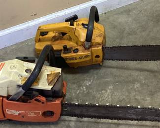 (2) CHAINSAWS, HUSQVARNA, CRAFTSMAN