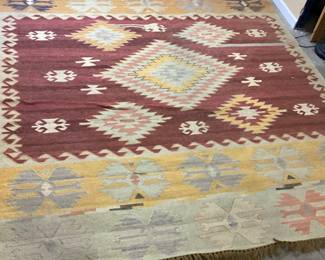 KILIM RUG, NATIVE AMERICAN 12 by 9