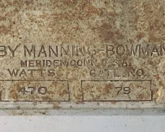 MANNING-BOWMAN & CO EARLY ELECTRIC TOASTER