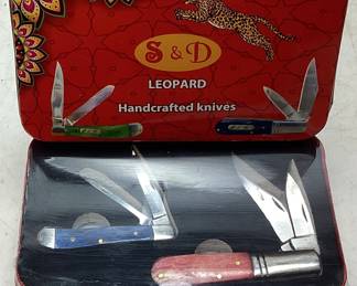 S&D LEOPARD POCKETKNIVES