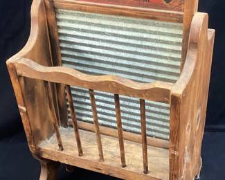 MID CENTURY SUNNY LAND WASHBOARD MAGAZINE RACK