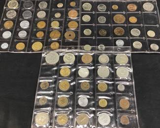(3) SHEETS OF FOREIGN COINS