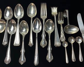 STERLING SILVER, 455.0g, TOWLE, SKIRK & SONS, HEIRLOOM, KNIVES NOT INCLUDED IN THE WEIGHT