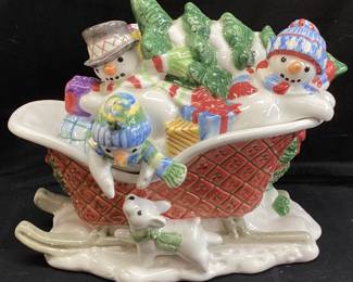 FITZ & FLOYD THE FLURRIES LIDDED